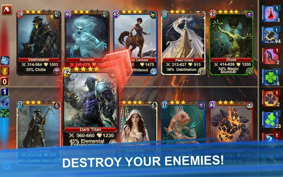 Blood of Titans: Card Battle  [МОД Menu] Screenshot 1