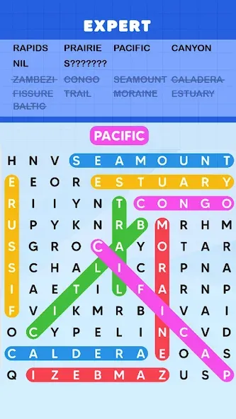 Word Search Puzzle Challenge (Уордсрч Пазл Челлендж)  [МОД Unlimited Money] Screenshot 2