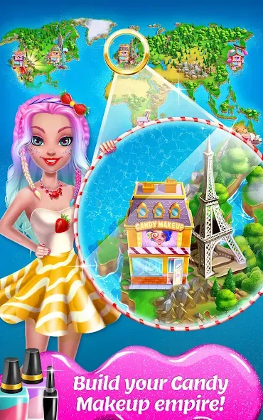 Candy Makeup Beauty Game  [МОД Много монет] Screenshot 5