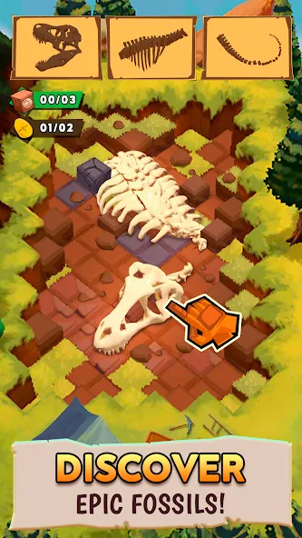 Dino Quest 2: Dinosaur Fossil (Дино Квест 2)  [МОД Много монет] Screenshot 1