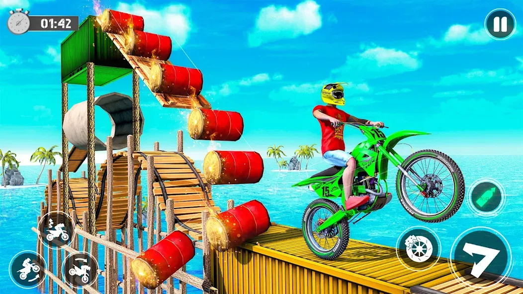 Bike Stunt Race Tricks Master  [МОД Много денег] Screenshot 3