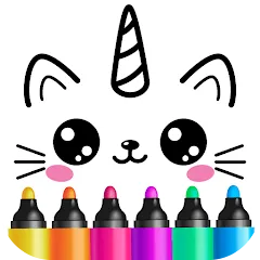 Взлом Drawing for kids! Toddler draw  [МОД Бесконечные монеты] - стабильная версия apk на Андроид