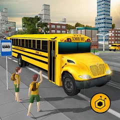 Скачать взломанную School Bus Driving Game  [МОД Бесконечные монеты] - последняя версия apk на Андроид