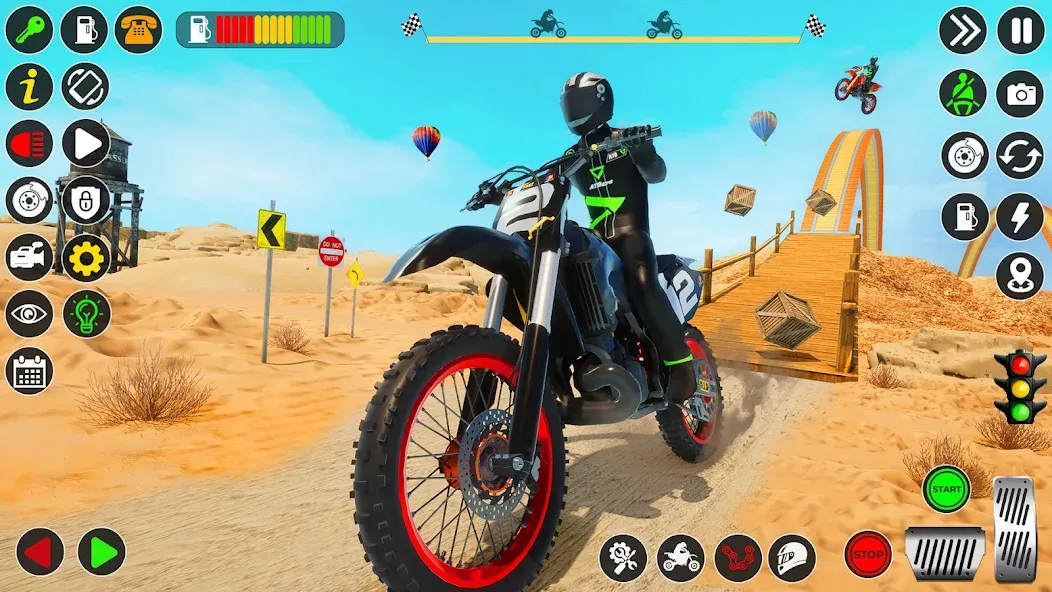 Bike Stunt Games Stunt Bike 3D (Байк стант рэмп игра Байк Джамп)  [МОД Бесконечные деньги] Screenshot 1