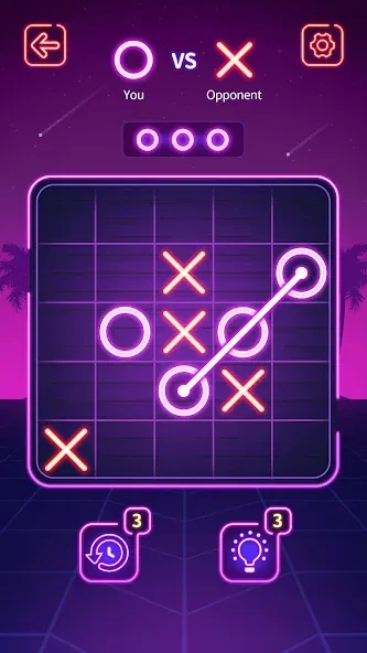 Tic Tac Toe - Offline XOXO (Тиктактое)  [МОД Много денег] Screenshot 1