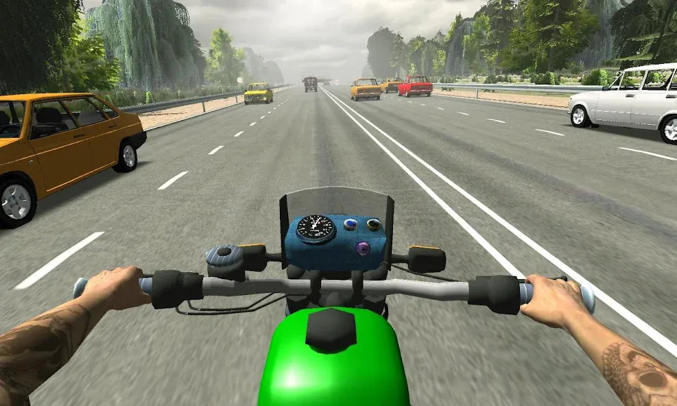 Russian Moto Traffic Rider 3D  [МОД Menu] Screenshot 3