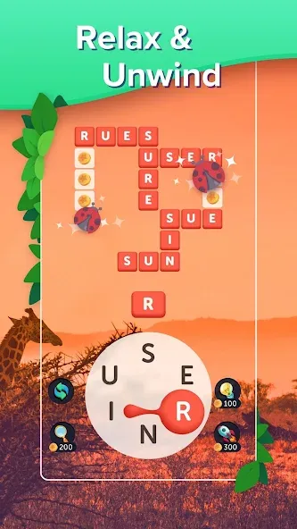 Puzzlescapes Word Search Games (Паззлскейпс Ворд Срч Геймс)  [МОД Все открыто] Screenshot 2