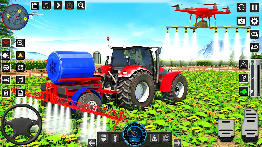 Real Tractor Driving Games (Риал Трактор Драйвинг Геймс)  [МОД Unlimited Money] Screenshot 4