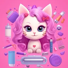 Взлом Idle Cat Makeover: Hair Salon  [МОД Много денег] - стабильная версия apk на Андроид