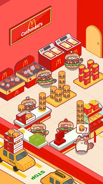 Cat Snack Bar: Cute Food Games (Кэт Снэк Бар)  [МОД Бесконечные монеты] Screenshot 4