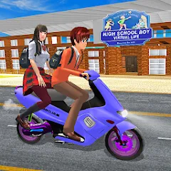 Скачать взломанную High School Boy Virtual Life  [МОД Меню] - стабильная версия apk на Андроид