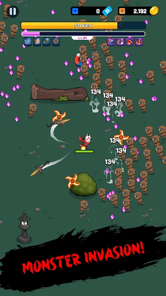 NINJA SURVIVOR.io  [МОД Unlimited Money] Screenshot 1