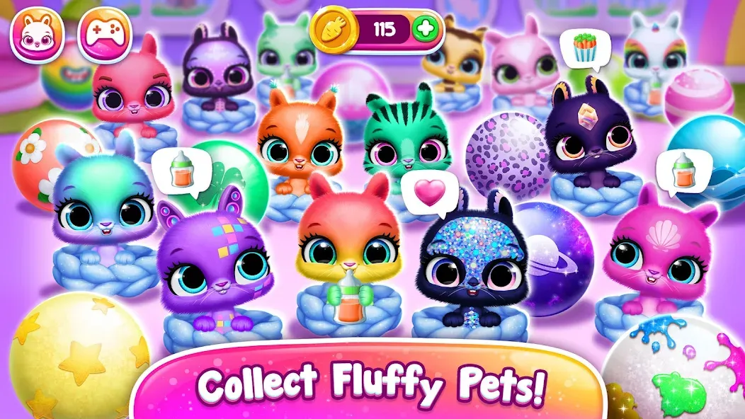 Bunnsies - Happy Pet World (Баннсиз)  [МОД Бесконечные монеты] Screenshot 4