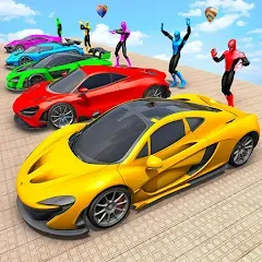 Скачать взломанную Mega Ramp Car Games Car Stunts  [МОД Много монет] - стабильная версия apk на Андроид