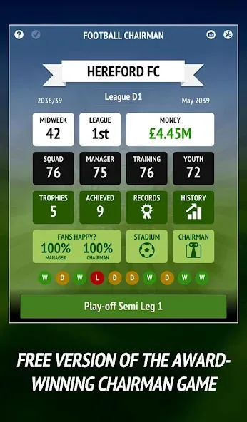 Football Chairman (Soccer) (Футбольный председатель)  [МОД Unlimited Money] Screenshot 1