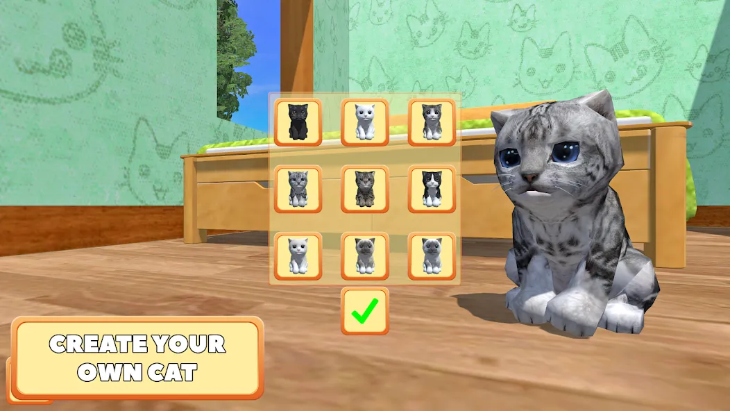 Cute Pocket Cat 3D - Part 2 (Сьют Покет Кэт 3Д)  [МОД Бесконечные монеты] Screenshot 1