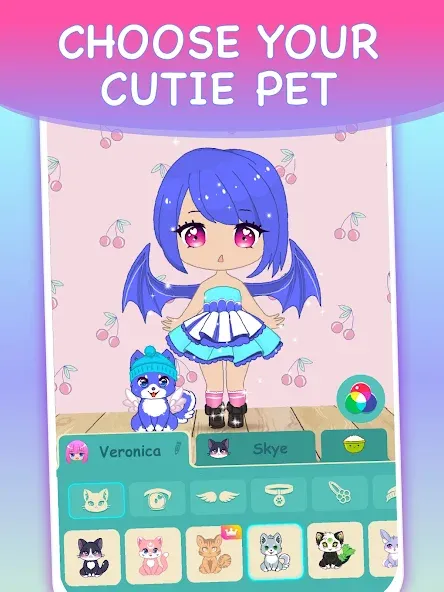 Chibi Dress Up Games for Girls  [МОД Бесконечные монеты] Screenshot 5