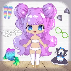 Взломанная Chibi Dress Up Games for Girls  [МОД Бесконечные монеты] - полная версия apk на Андроид