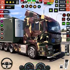 Скачать взломанную Army Truck Transport Game 2023  [МОД Бесконечные деньги] - стабильная версия apk на Андроид