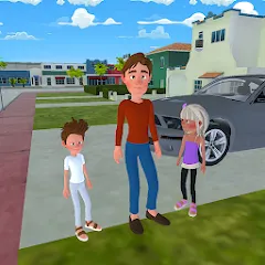 Скачать взлом Super Dad Virtual : Happy Game  [МОД Unlimited Money] - полная версия apk на Андроид