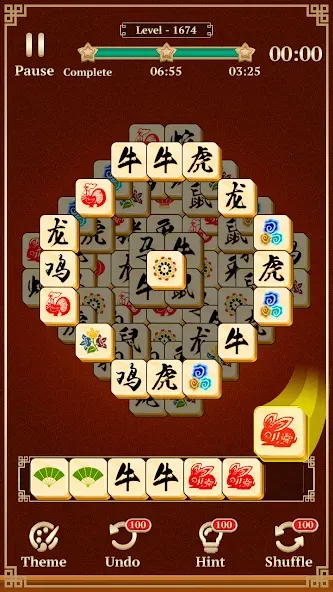 Mahjong Solitaire: 3 Tiles (Маджонг Классик)  [МОД Меню] Screenshot 4