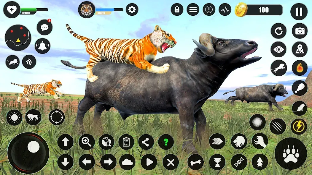 Tiger Simulator Animal Games (Тигровый симулятор  игры с животными)  [МОД Unlimited Money] Screenshot 4