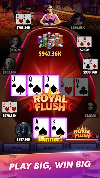 Mega Hit Poker: Texas Holdem (Мега Хит Покер)  [МОД Menu] Screenshot 2