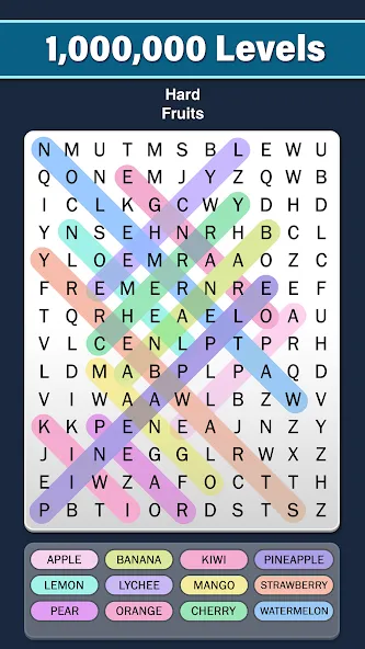 Word Search: Word Find (Ворд Срч)  [МОД Бесконечные монеты] Screenshot 3