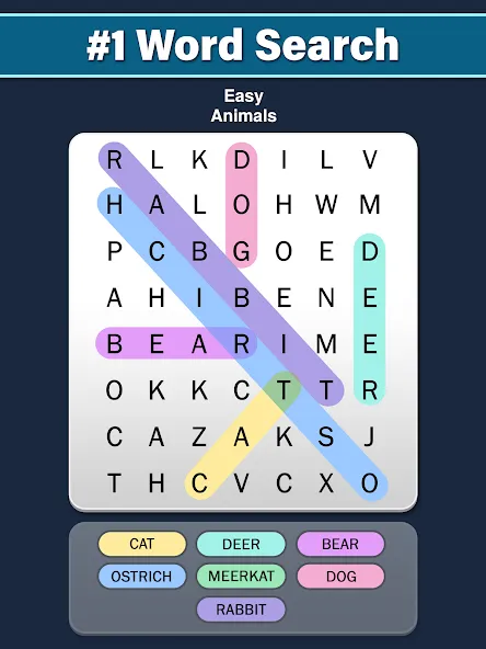 Word Search: Word Find (Ворд Срч)  [МОД Бесконечные монеты] Screenshot 4