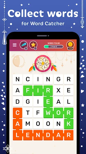 Word Catcher: Word Search  [МОД Много монет] Screenshot 4