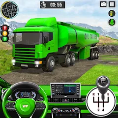 Взлом Offroad Oil Tanker Truck Games (Оффроуд Игры на машинецистерне для нефти)  [МОД Много монет] - полная версия apk на Андроид