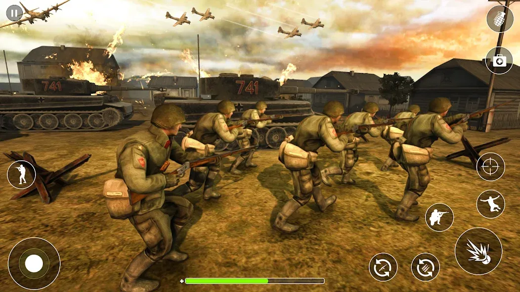 WW2 Survival Shooter :Gun fire (Вторая Мировая Война  )  [МОД Mega Pack] Screenshot 2