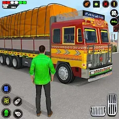 Взломанная Indian Truck Drive Truck Games (Индийский грузовой симулятор)  [МОД Unlocked] - полная версия apk на Андроид