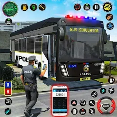 Взломанная City Bus Simulator Bus Game 3D (Полицейский автобус симулятор)  [МОД Unlocked] - стабильная версия apk на Андроид