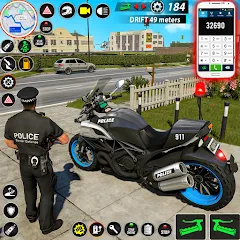 Скачать взлом Police Moto Bike Chase Crime (Полицейская мотоциклетная погоня за преступником)  [МОД Mega Pack] - последняя версия apk на Андроид