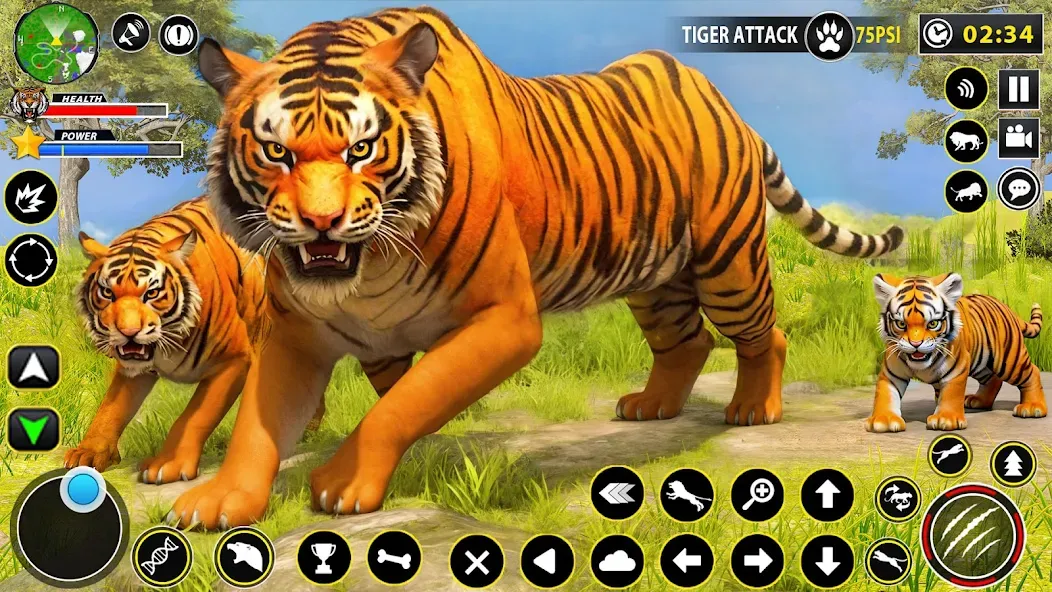 Tiger Simulator Lion games 3D (Тигровый Симулятор Игр Льва 3D)  [МОД Бесконечные монеты] Screenshot 1