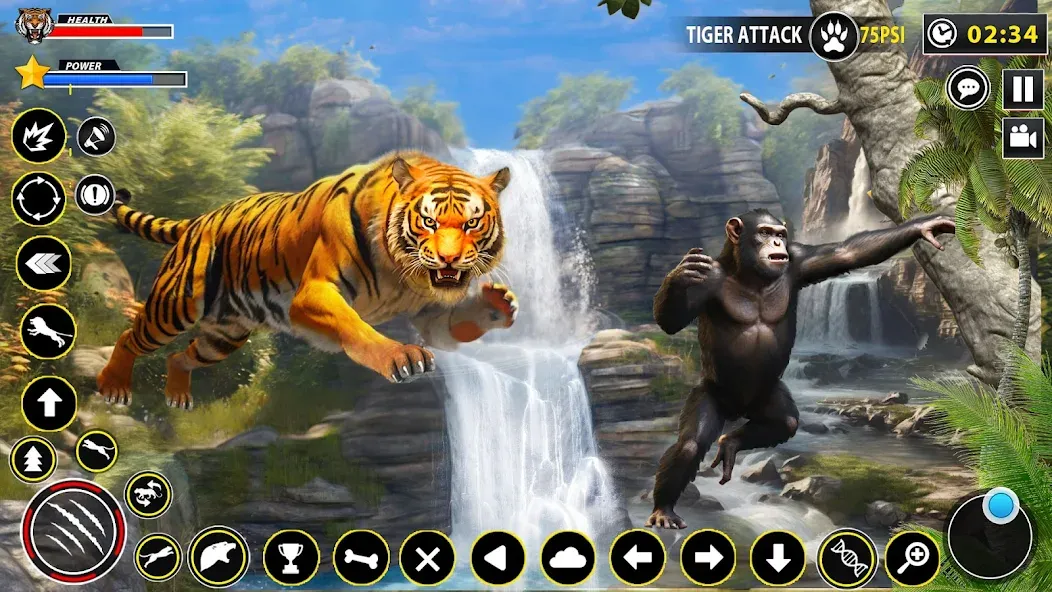 Tiger Simulator Lion games 3D (Тигровый Симулятор Игр Льва 3D)  [МОД Бесконечные монеты] Screenshot 2