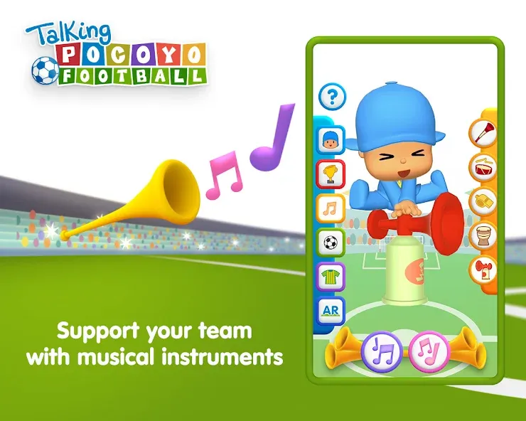 Talking Pocoyo Football  [МОД Бесконечные деньги] Screenshot 4