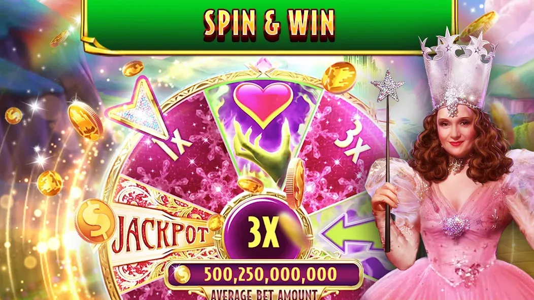 Wizard of Oz Slots Games (Волшебник из страны Оз игровой автомат)  [МОД Mega Pack] Screenshot 4