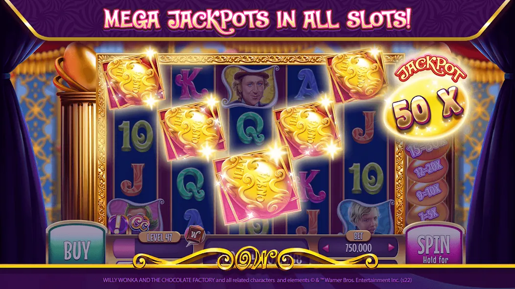 Willy Wonka Vegas Casino Slots (Вилли Вонка Вегас Казино Слоты)  [МОД Много монет] Screenshot 4