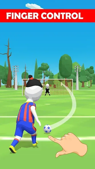 Stickman Freekick: Soccer game  [МОД Все открыто] Screenshot 1