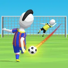 Взломанная Stickman Freekick: Soccer game  [МОД Все открыто] - последняя версия apk на Андроид