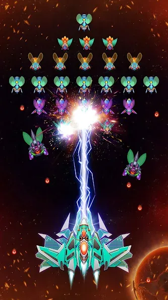 Galaxy Attack - Alien Shooter (Гэлэкси аттак)  [МОД Бесконечные монеты] Screenshot 1