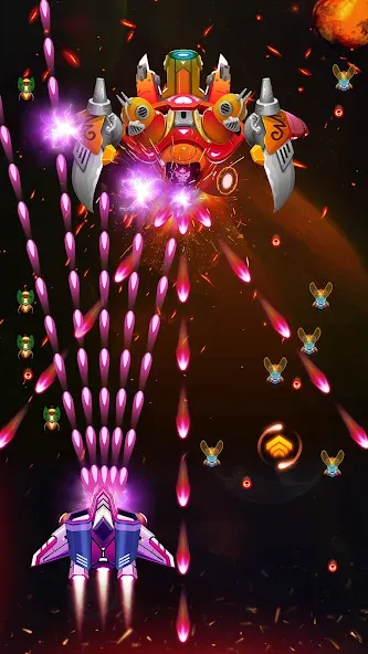 Galaxy Attack - Alien Shooter (Гэлэкси аттак)  [МОД Бесконечные монеты] Screenshot 2