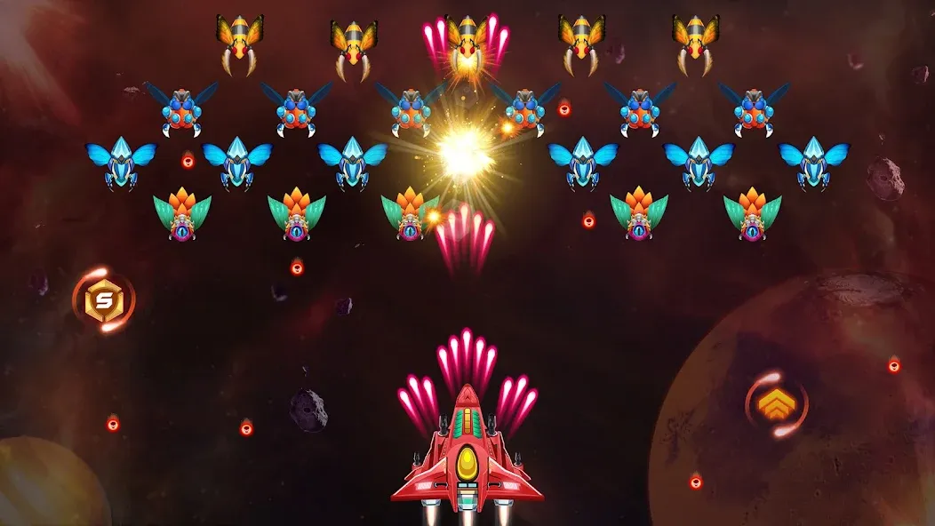 Galaxy Attack - Alien Shooter (Гэлэкси аттак)  [МОД Бесконечные монеты] Screenshot 5