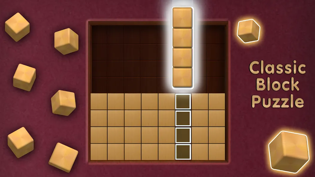 Wooden Cube Block Puzzle (Деревянный кубик головоломка)  [МОД Меню] Screenshot 2