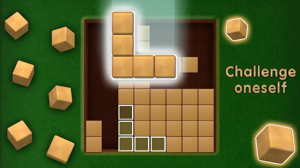 Wooden Cube Block Puzzle (Деревянный кубик головоломка)  [МОД Меню] Screenshot 3