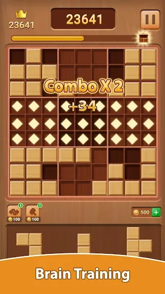 Wood Block Puzzle (Вуд Блок Пазл)  [МОД Меню] Screenshot 2