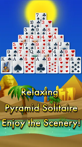 Pyramid Solitaire - Egypt (Пирамиды пасьянс)  [МОД Бесконечные монеты] Screenshot 1