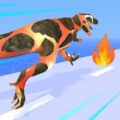 Скачать взломанную Dino Evolution Run 3D (Дино Эволюция Ран 3Д)  [МОД Бесконечные деньги] - последняя версия apk на Андроид